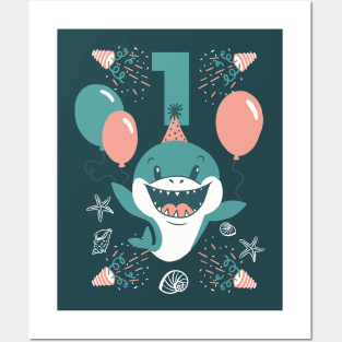 Baby Shark for 1st Birthday Posters and Art